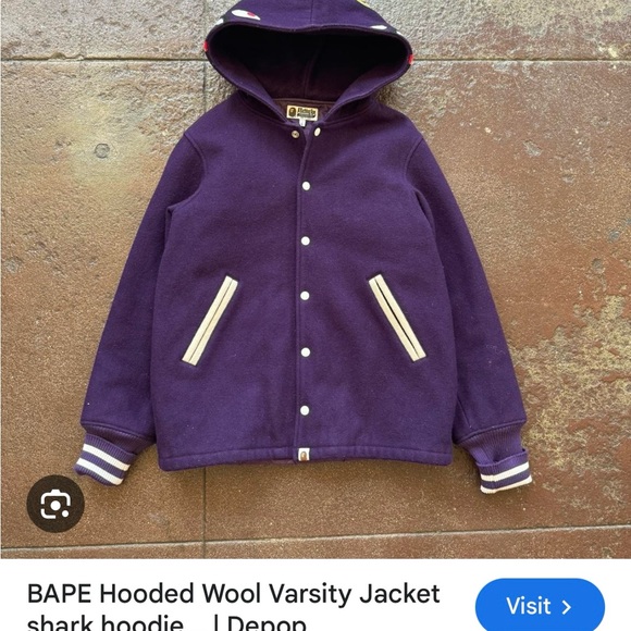 BAPE SHARK VARSITY JACKET - Picture 16 of 16